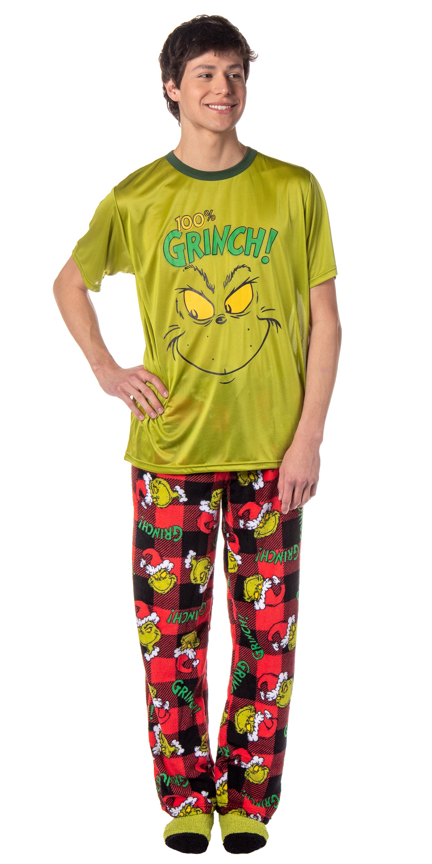 Flannel 2024 grinch pajamas