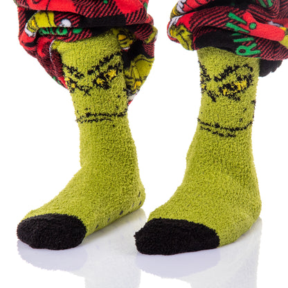 Dr. Seuss GRINCH Men's Pajama Pants Shirt and Socks 3 Piece Pajama Set