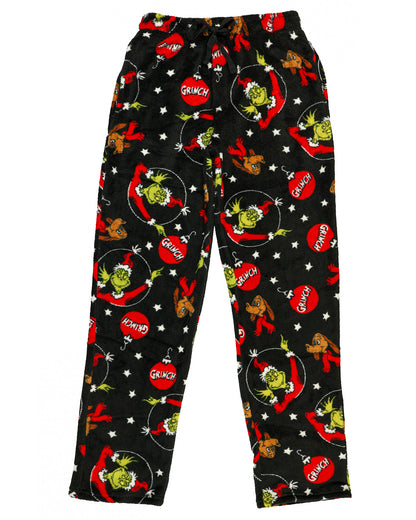 Dr. Seuss The Grinch Pajama Pants Men's Ornament Print Lounge Bottoms