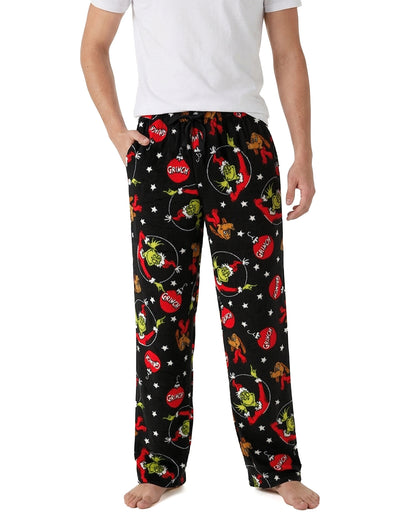 Dr. Seuss The Grinch Pajama Pants Men's Ornament Print Lounge Bottoms