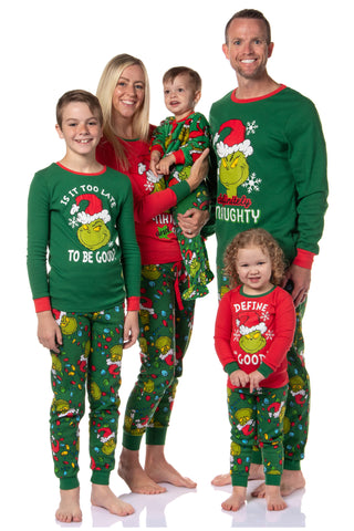 Dr. Seuss How GRINCH Stole Christmas Lights Matching Family Pajama Set