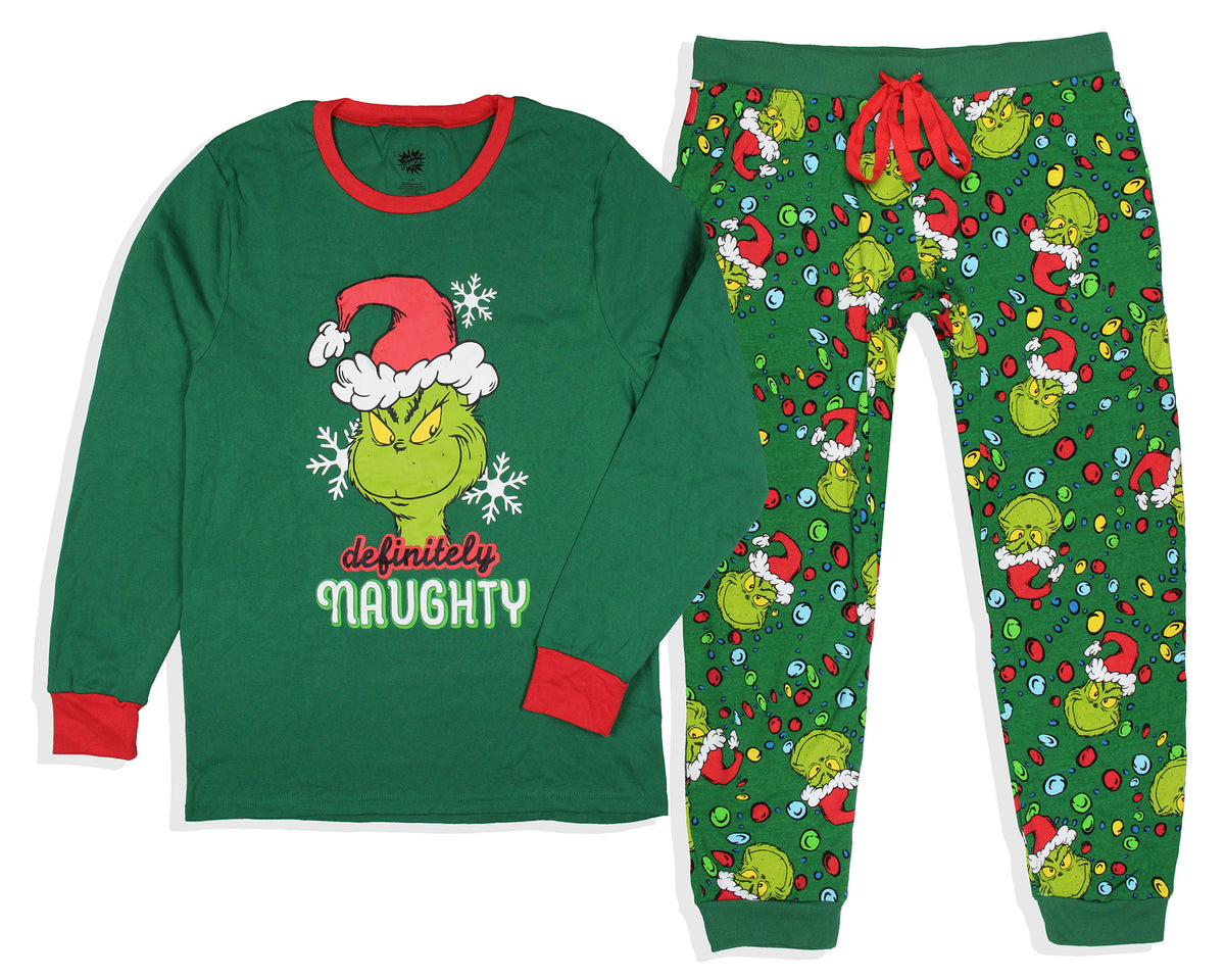 Dr. Seuss How GRINCH Stole Christmas Lights Matching Family Pajama Set