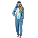 Disney Lilo & Stitch Adult Unisex Stitch Costume Faux Shearling Union Suit (Medium)
