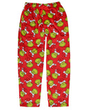 Dr. Seuss Men's GRINCH Santa Claus Super Minky Fleece Lounge Pajama Pants