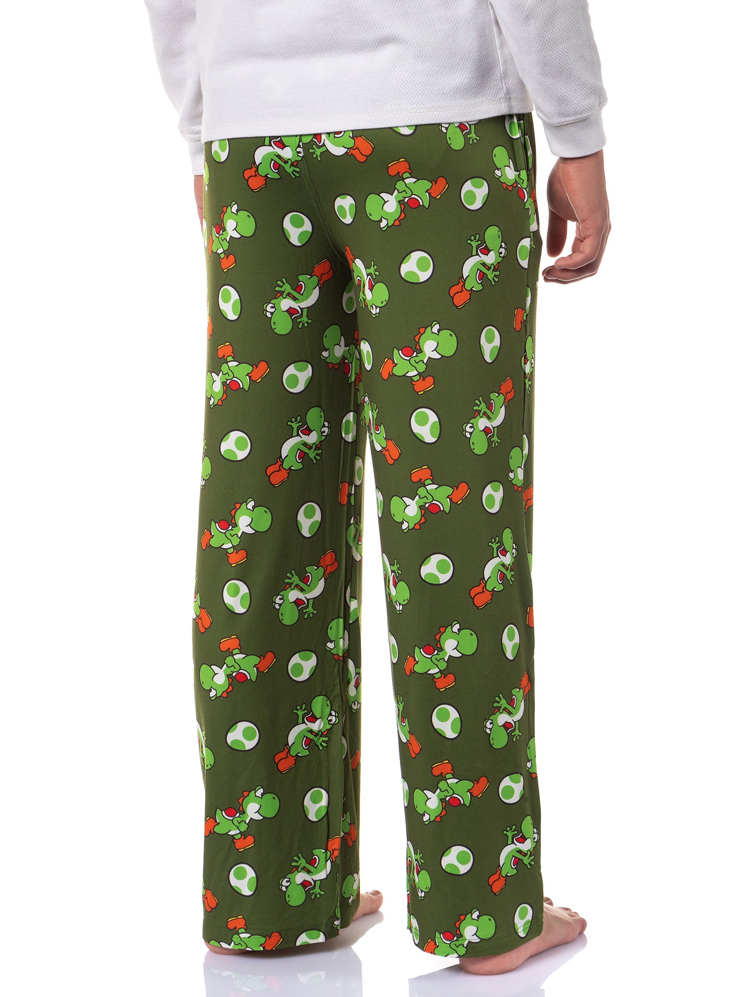 Nintendo Mario Yoshi Egg Men's Drawstring Elastic Waistband Pajama Pants
