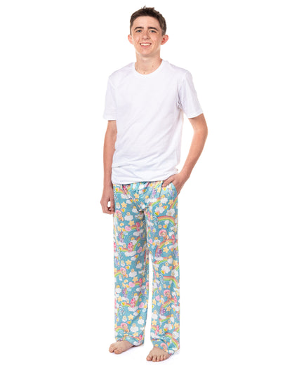 Care Bears Men's Retro 80's AOP Drawstring Elastic Waistband Pajama Pants (M)