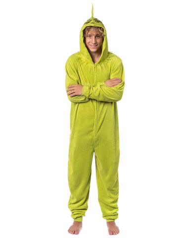 Dr. Seuss GRINCH Who Stole Christmas Hooded Costume Pajama Union Suit