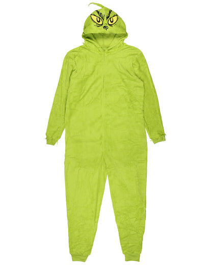 Dr. Seuss GRINCH Who Stole Christmas Hooded Costume Pajama Union Suit
