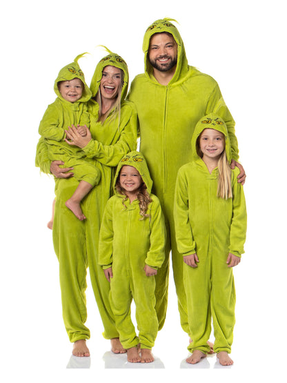 Dr. Seuss GRINCH Who Stole Christmas Kids Hooded Pajama Union Suit (XXL/16)