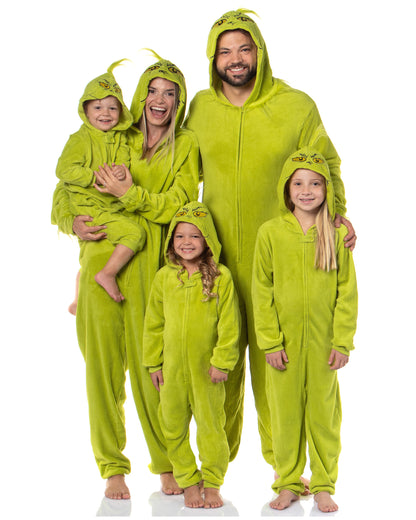 Dr. Seuss GRINCH Who Stole Christmas Hooded Costume Pajama Union Suit