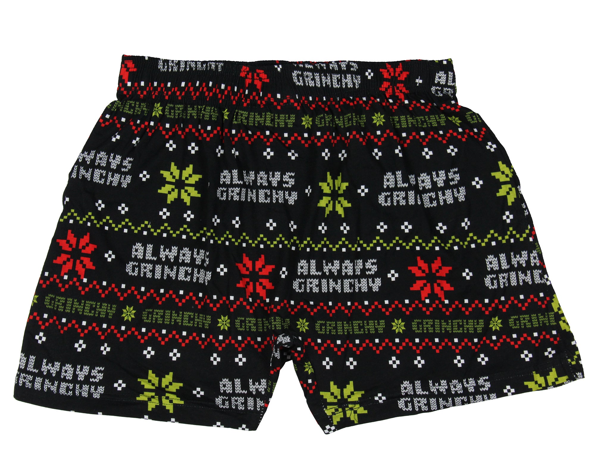 How the Grinch Stole Christmas Men's Always Grinchy Fairisle Boxer Shorts