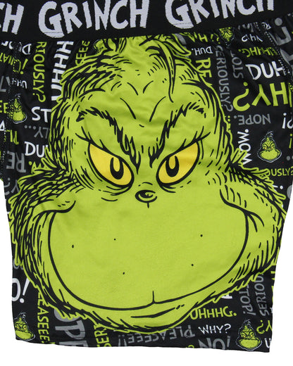 How the Grinch Stole Christmas Men's All-Over Grinch Quotes Boxer Briefs
