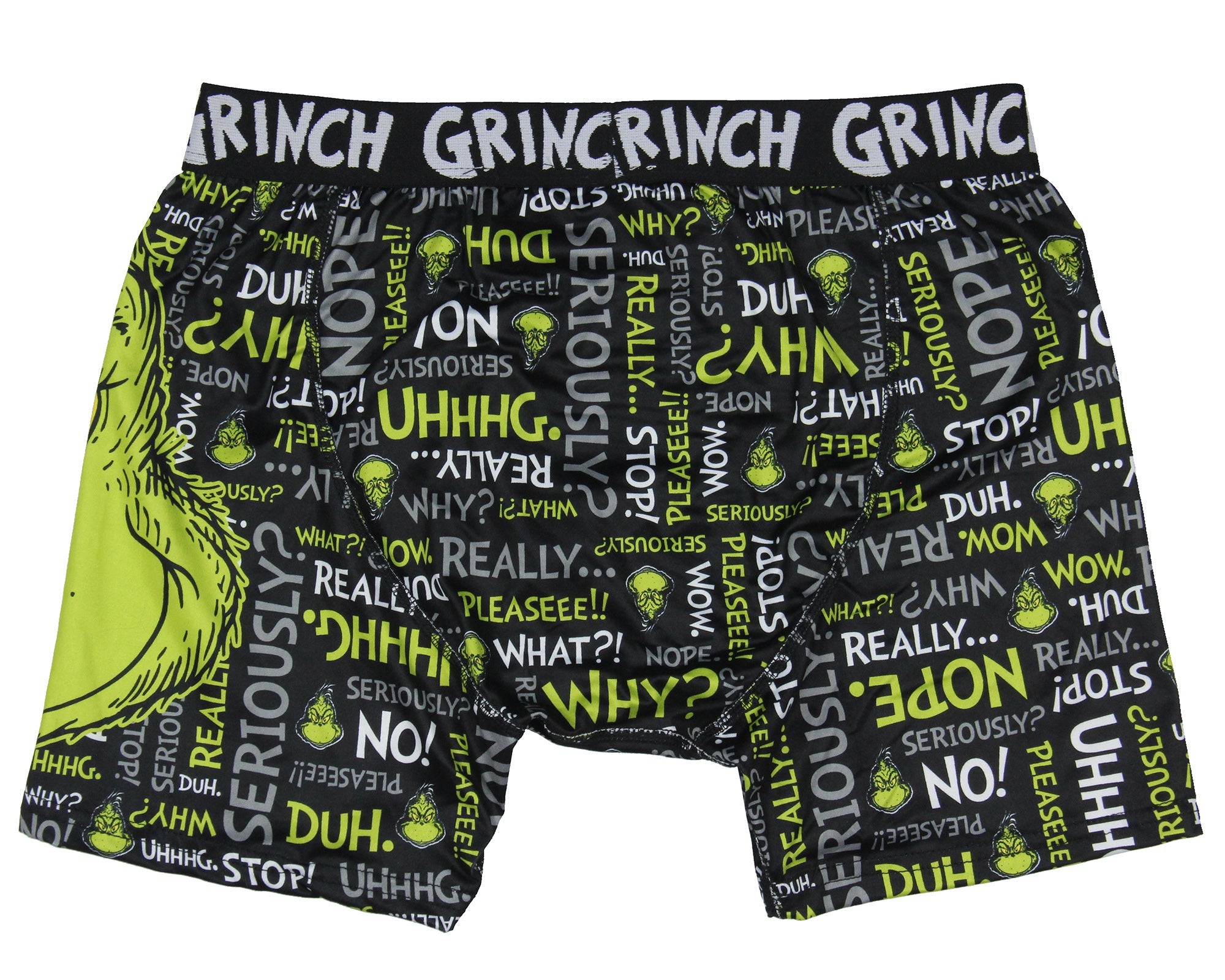 How the Grinch Stole Christmas Men's All-Over Grinch Quotes Boxer Briefs