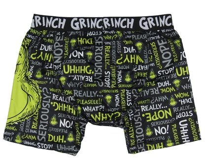 How the Grinch Stole Christmas Men's All-Over Grinch Quotes Boxer Briefs