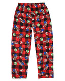 Super Mario Men's Buffalo Plaid Mario Power Up Lounge Sleep Pajama Pants