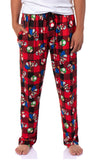 Super Mario Men's Buffalo Plaid Mario Power Up Lounge Sleep Pajama Pants