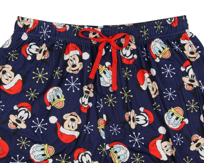 Disney Men's Mickey and Friends Santa Hat AOP Lounge Sleep Pajama Pants