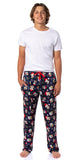 Disney Men's Mickey and Friends Santa Hat AOP Lounge Sleep Pajama Pants