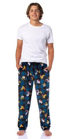 Disney Mickey & Friends Men's Character Toss Fleece Lounge Pajama Pants