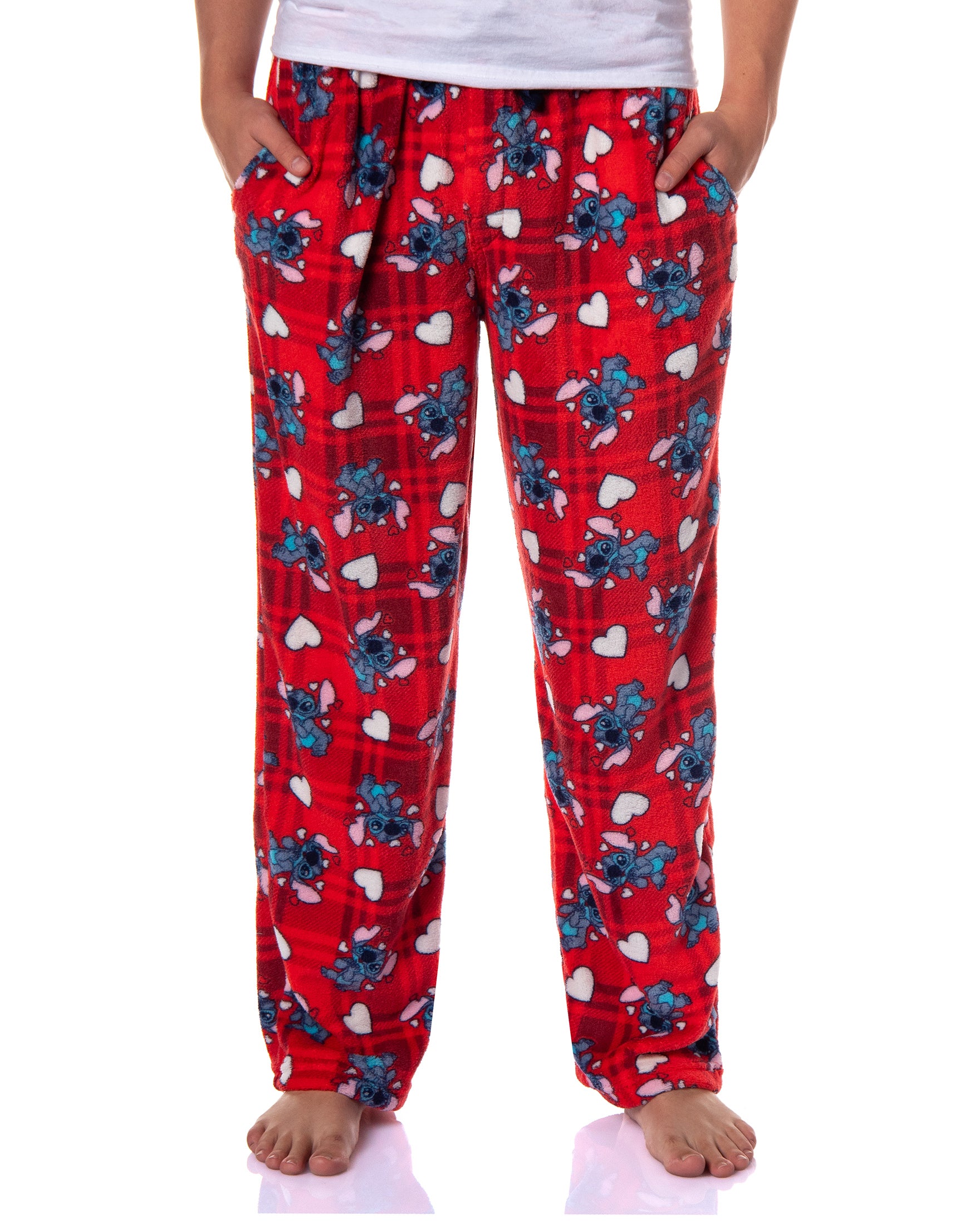 Disney Lilo & Stitch Adult Stitch Lovestruck Fleece Pajama Sleep Pants