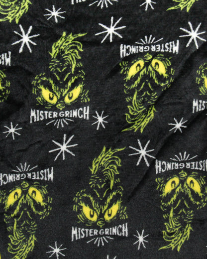 Dr Seuss Grinch Men's Mister Grinch Eyes Plush Fleece Men's Pajama Pants