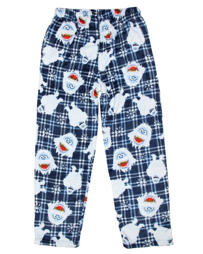 Rudolph The Red-Nosed Reindeer Bumble The Abominable Snowman Plush Fleece Men's Pajama Pants with Adjustable Waistband
