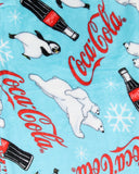 Coca-Cola Pajama Pants Coca-Cola AOP Coke Bottles Polar Bear Penguin Holiday Warm Plush Fleece Men's Pajama Pants