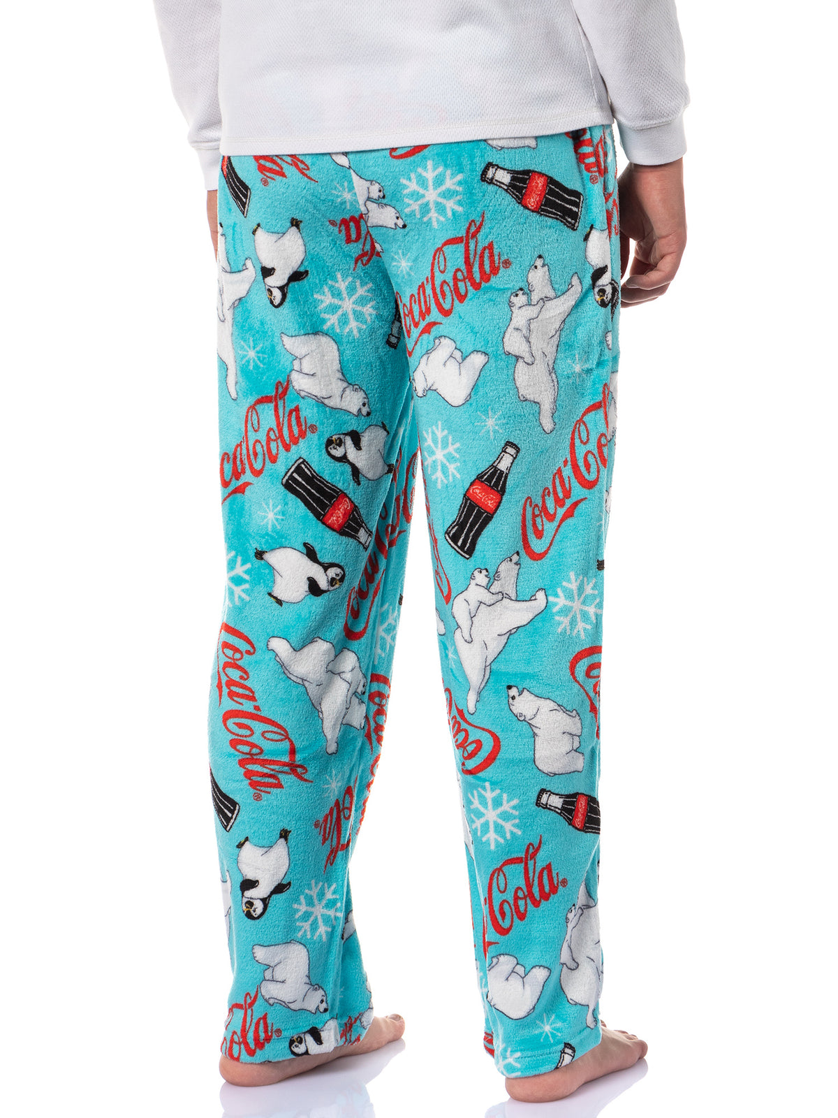 Coca-Cola Pajama Pants Men's AOP Coke Bottles Holiday Fleece Bottoms