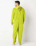 The Grinch Union Suit Men's Merry Grinchmas Zip Up Plush Hooded Loungewear