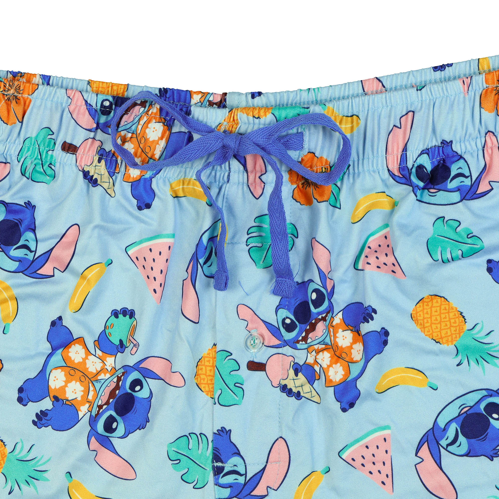 Disney Stitch Pajamas Men's Tropical Vibe Lounge Sleep Shorts