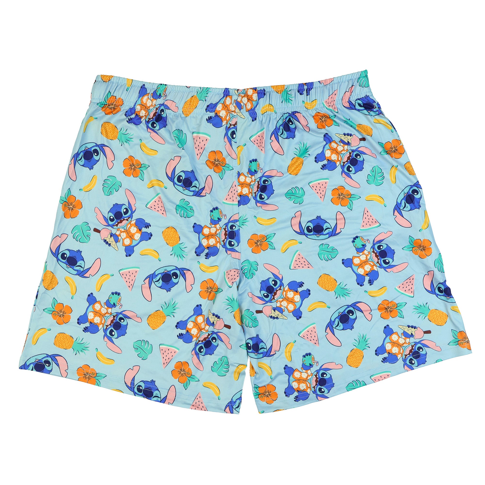 Disney Stitch Pajamas Men's Tropical Vibe Lounge Sleep Shorts