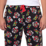 Super Mario Pajamas Men's Mario All Over Print Lounge Pajama Pants