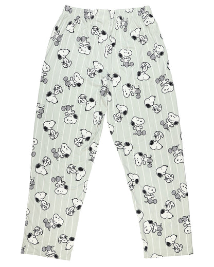 Peanuts Pajamas Men's Snoopy AOP Striped Lounge Sleep Pajama Pants