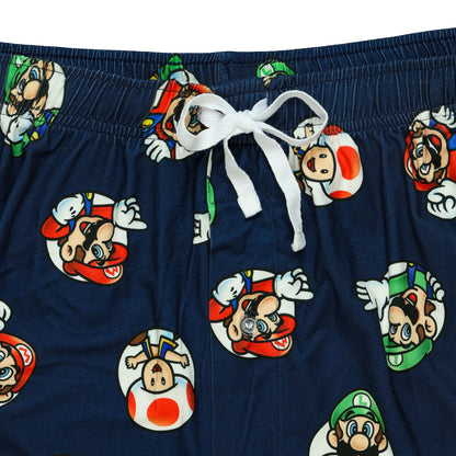Super Mario Pajama Pants Men's Luigi Toad Porthole Pajamas Lounge Sleepwear