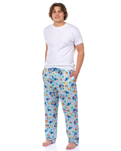 Disney Stitch Pajamas Men's Island Time Allover Design Lounge Sleep Pants
