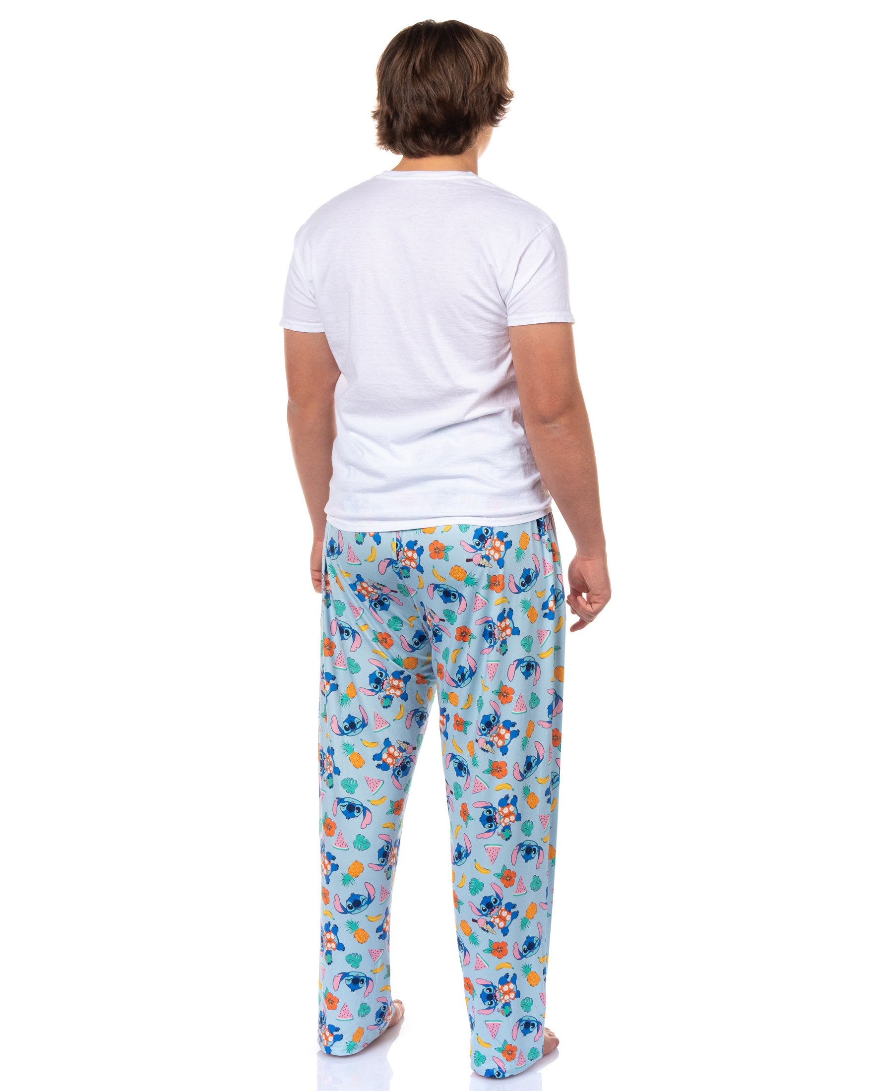 Disney Stitch Pajamas Men's Island Time Allover Design Lounge Sleep Pants