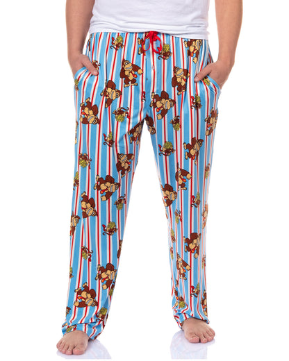 Nintendo Donkey Kong Pajamas Men's Diddy Kong Bananas Lounge Pajama Pants