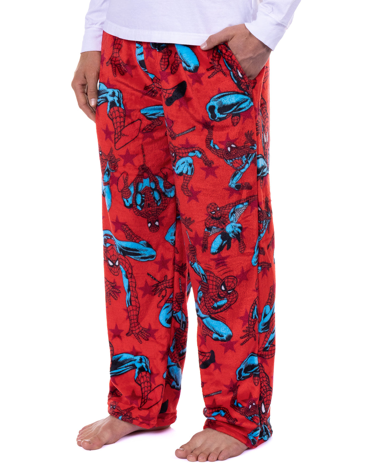 Marvel Spider-Man Pajamas Men's Fleece Multi Pose Lounge Sleep Pants