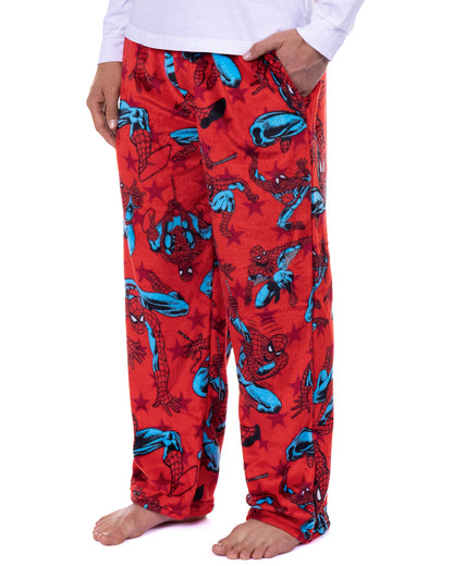 Marvel Spider-Man Pajamas Men's Fleece Multi Pose Lounge Sleep Pants