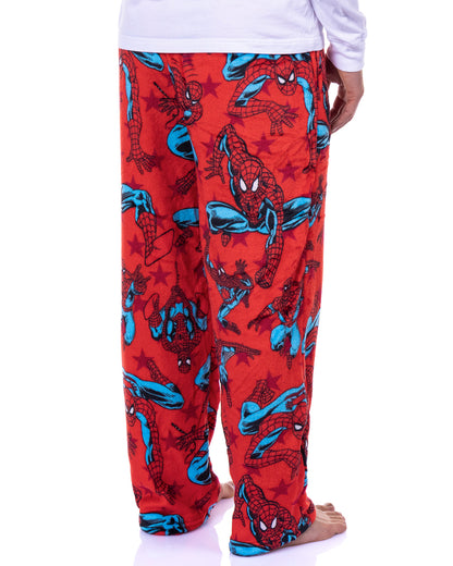 Marvel Spider-Man Pajamas Men's Fleece Multi Pose Lounge Sleep Pants