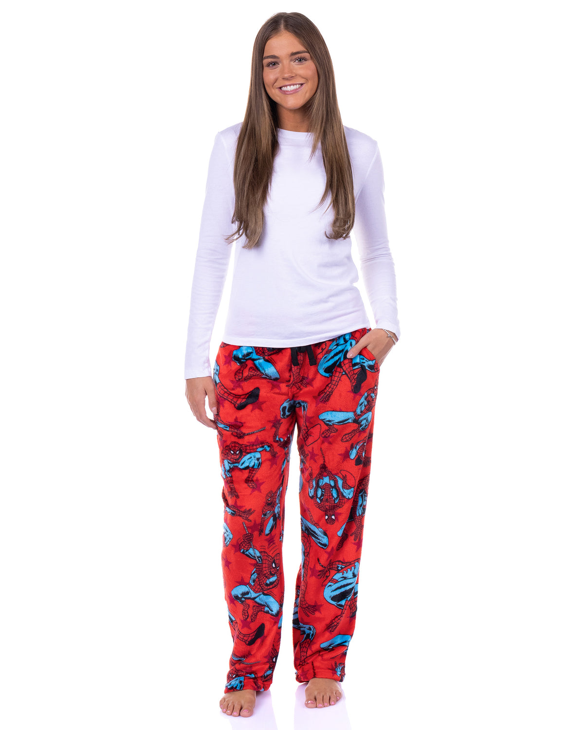 Marvel Spider-Man Pajamas Men's Fleece Multi Pose Lounge Sleep Pants