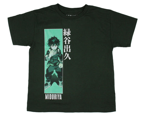 My Hero Academia Boy's Izuku Deku Midoriya Panel Youth T-Shirt