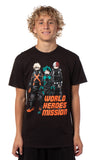 My Hero Academia Heroes Mission Men's MHA Manga Adult Short Sleeve T-Shirt