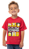 Minions Movie Toddler Boys' Character Grid Kids Short Sleeve T-Shirt