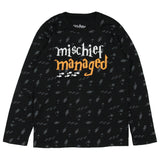 Harry Potter Boys' Long Sleeve Mischief Managed AOP Graphic T-Shirt