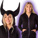 Disney Women's Juniors' Villains Maleficent Costume Full Zip Hoodie
