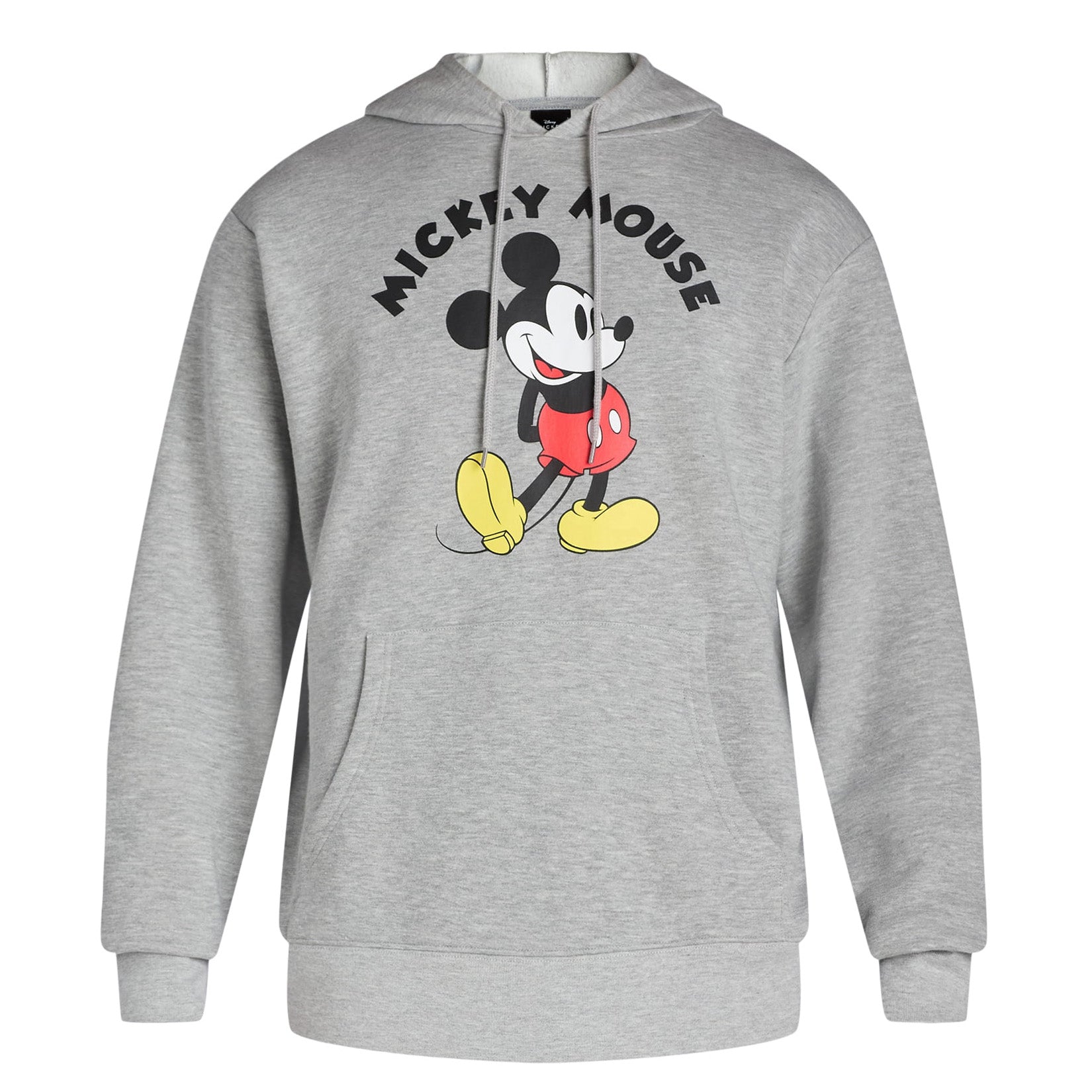 Disney Mickey Mouse Hoodie Mens Hands Behind Back Pose Graphic Print Pullover