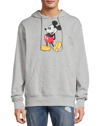 Disney Mickey Mouse Mens Hoodie Classic Pose Graphic Print Pullover
