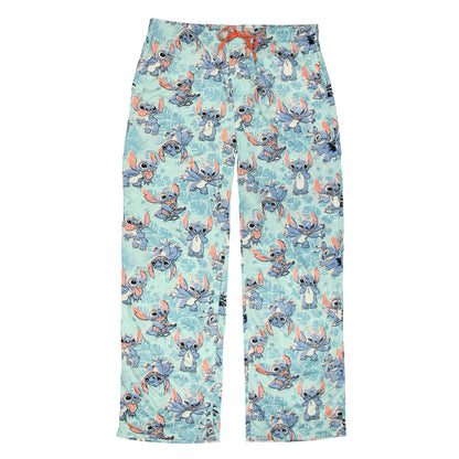 Disney Adult Lilo & Stitch Tropical Leaves Allover Print Pajama Pants (Medium)