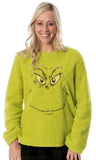 Dr. Seuss Adult GRINCH Who Stole Christmas Fleece Pullover Long Sleeve Top